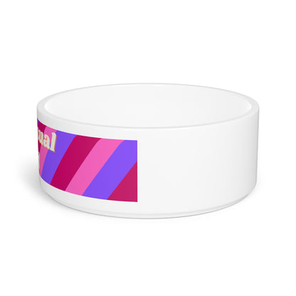 Bi-Pet-Sual and Proud  Humorous and Pun filled Dog Bowl