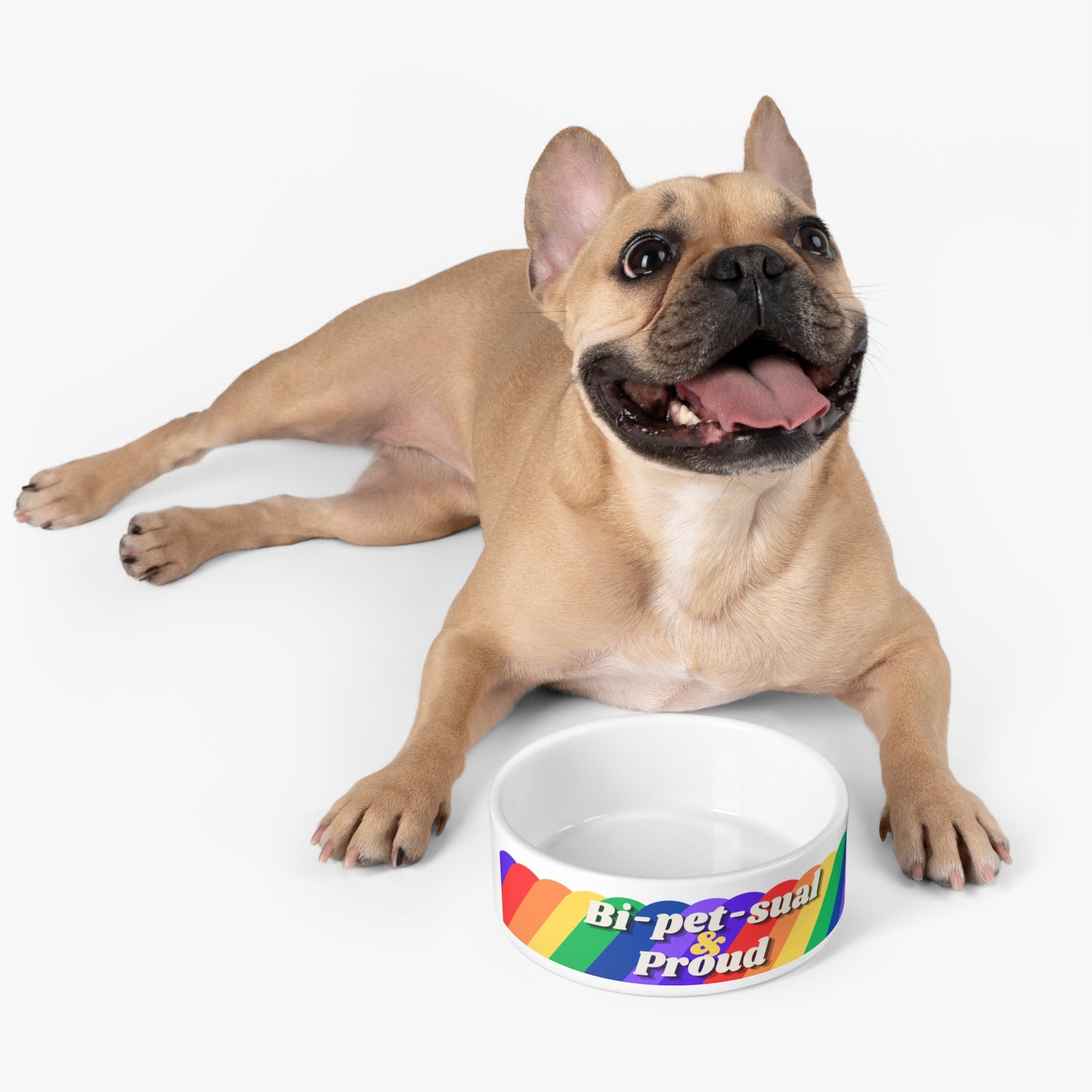 Bi-Pet-Sual and Proud  Humorous and Pun filled Dog Bowl Bisexual Merchandise