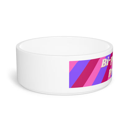 Bi-Pet-Sual and Proud  Humorous and Pun filled Dog Bowl